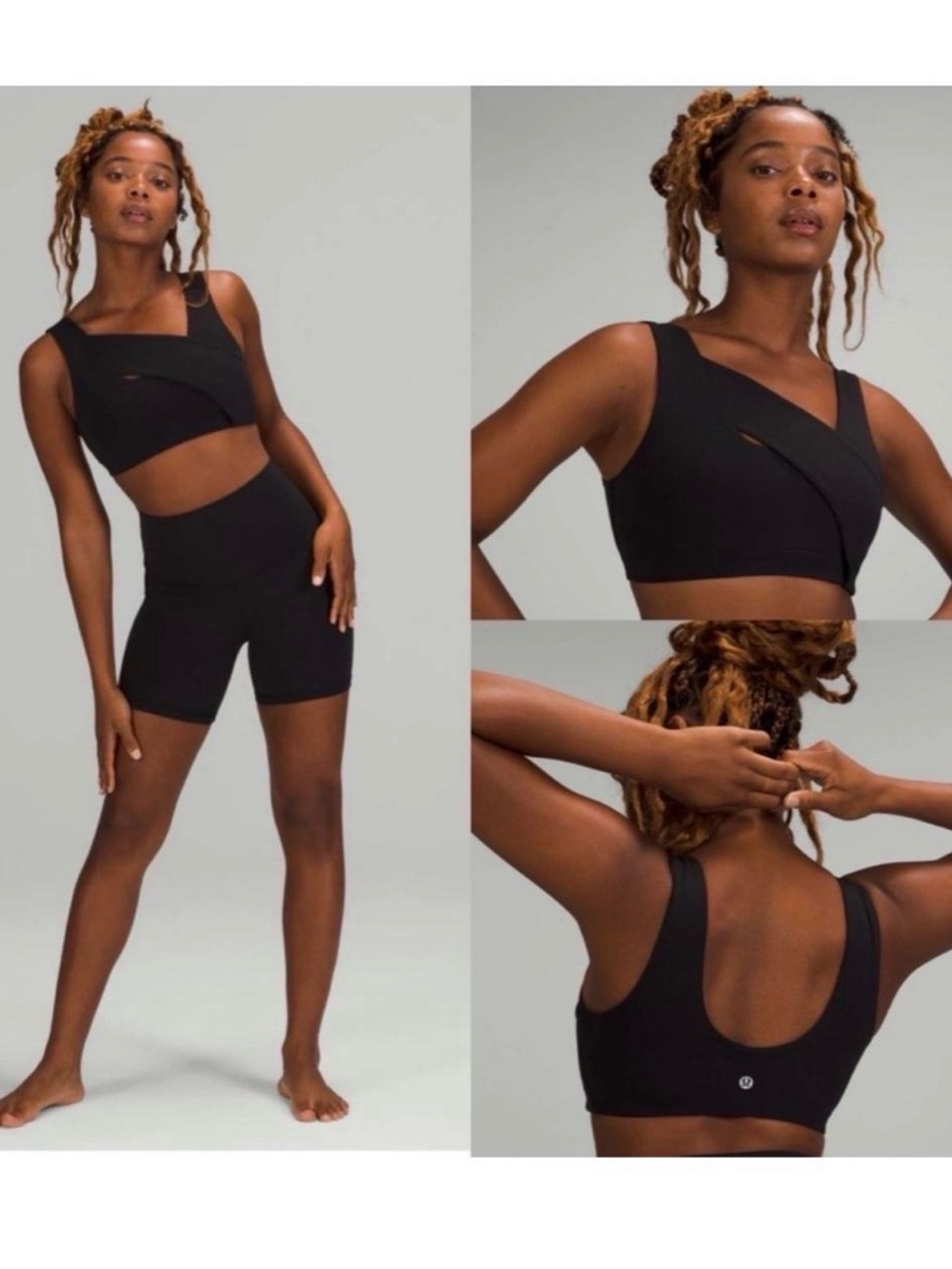 lululemon athletica Black Asymmetric Cutout Sports Bra